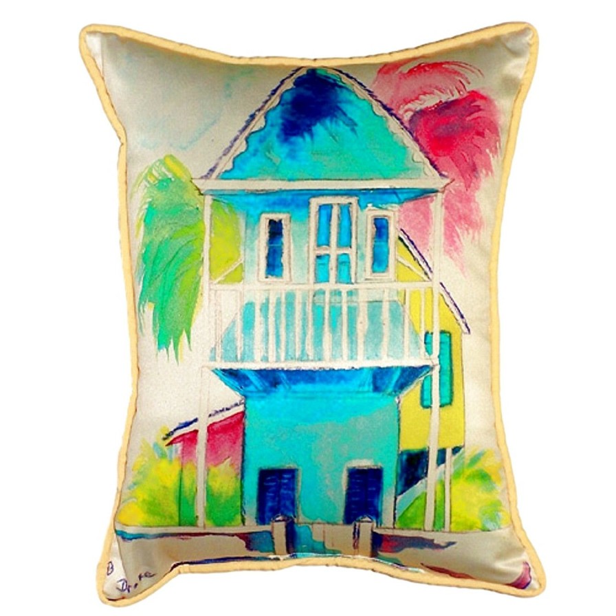 All Decor * | Key West Palm Blue Hut Pillow Large Choice