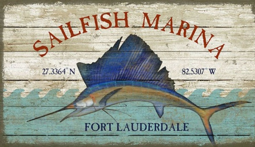 All Decor * | Sailfish Marina Custom Beach Sign Official