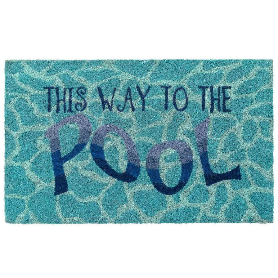 Outdoor * | This Way To The Pool Natural Coir Mat 24 X 36 Limit Offer