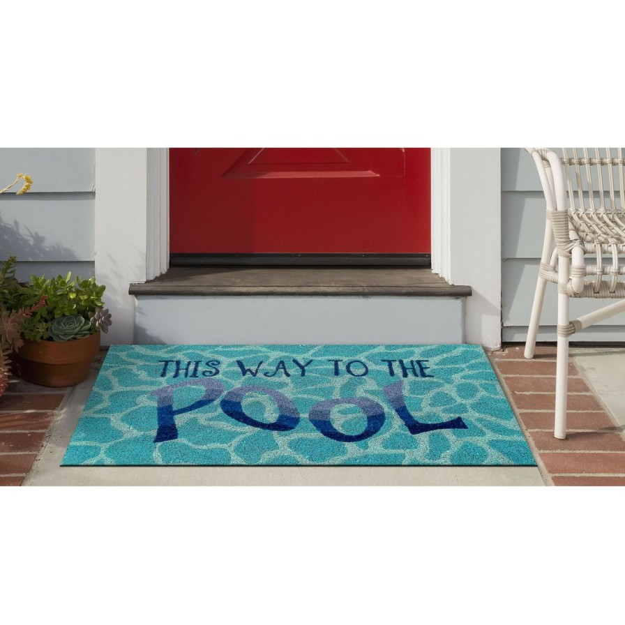 Outdoor * | This Way To The Pool Natural Coir Mat 24 X 36 Limit Offer