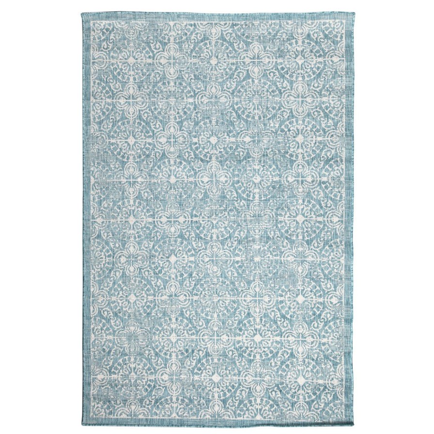 Outdoor * | Vintage Aqua Tile Area Rug Best Quality