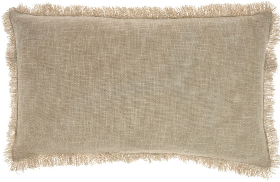 All Decor * | Nicole Curtis Taupe Stonewash 14 X 24 Pillow Official