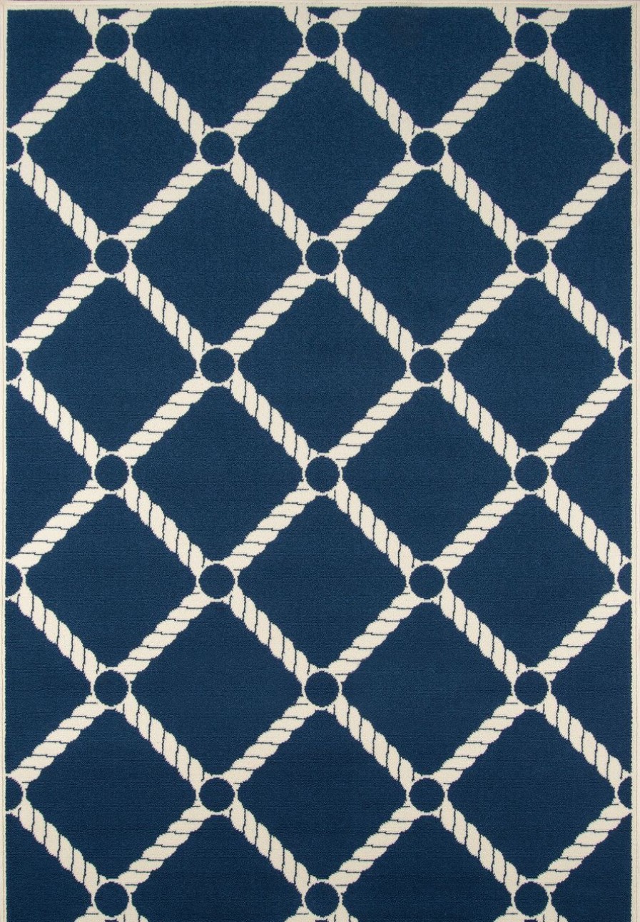 All Decor * | Nautical Rope Navy Baja Rug Classical