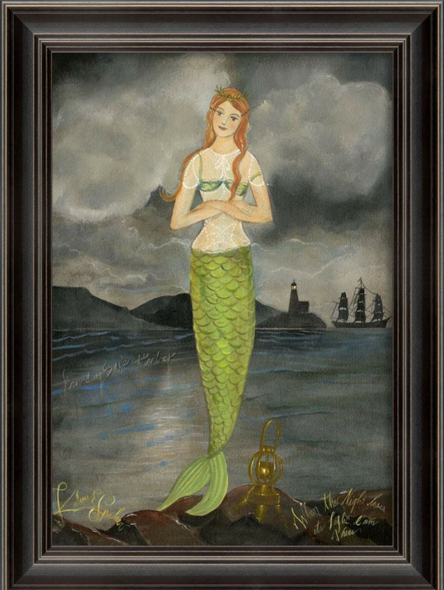 Mirrors & Art * | Providing Safe Harbor Mermaid Art Large Choice