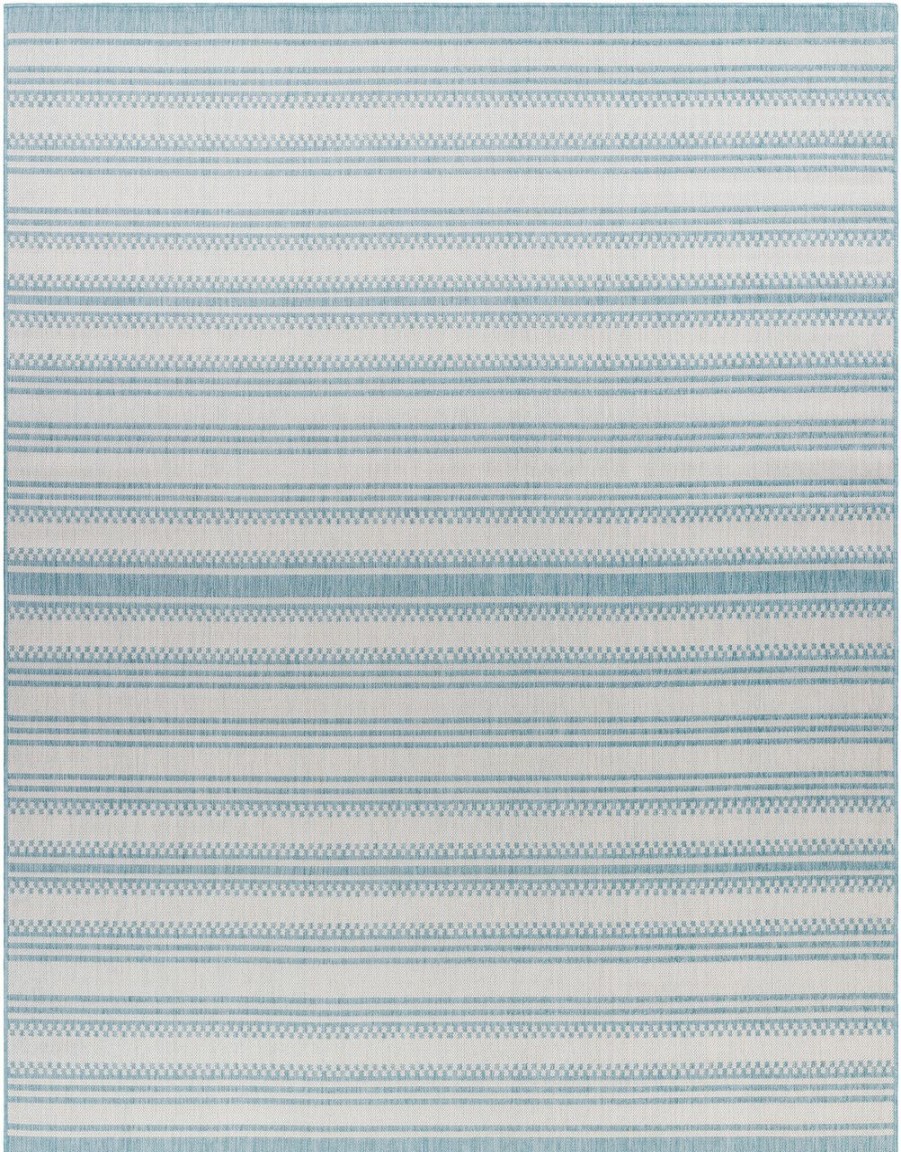 Rugs * | Hermosa Beachy Blue Stripes Area Rug Official