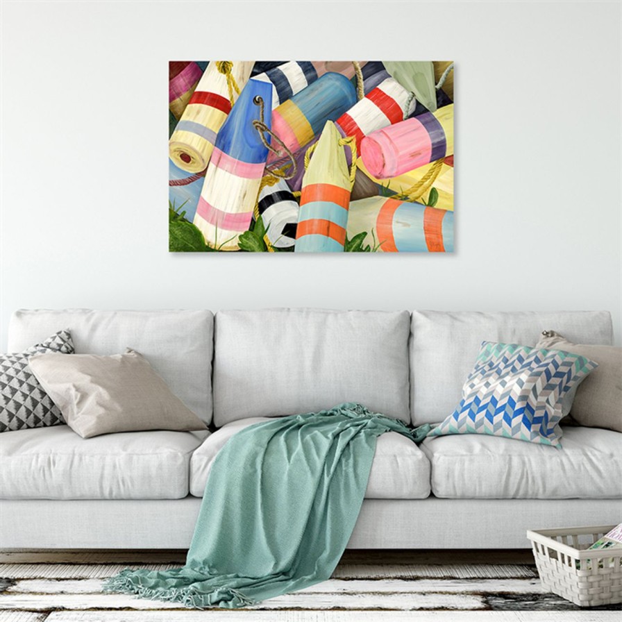 Mirrors & Art * | Bright Buoys Gallery Wrap Large Art Best Price