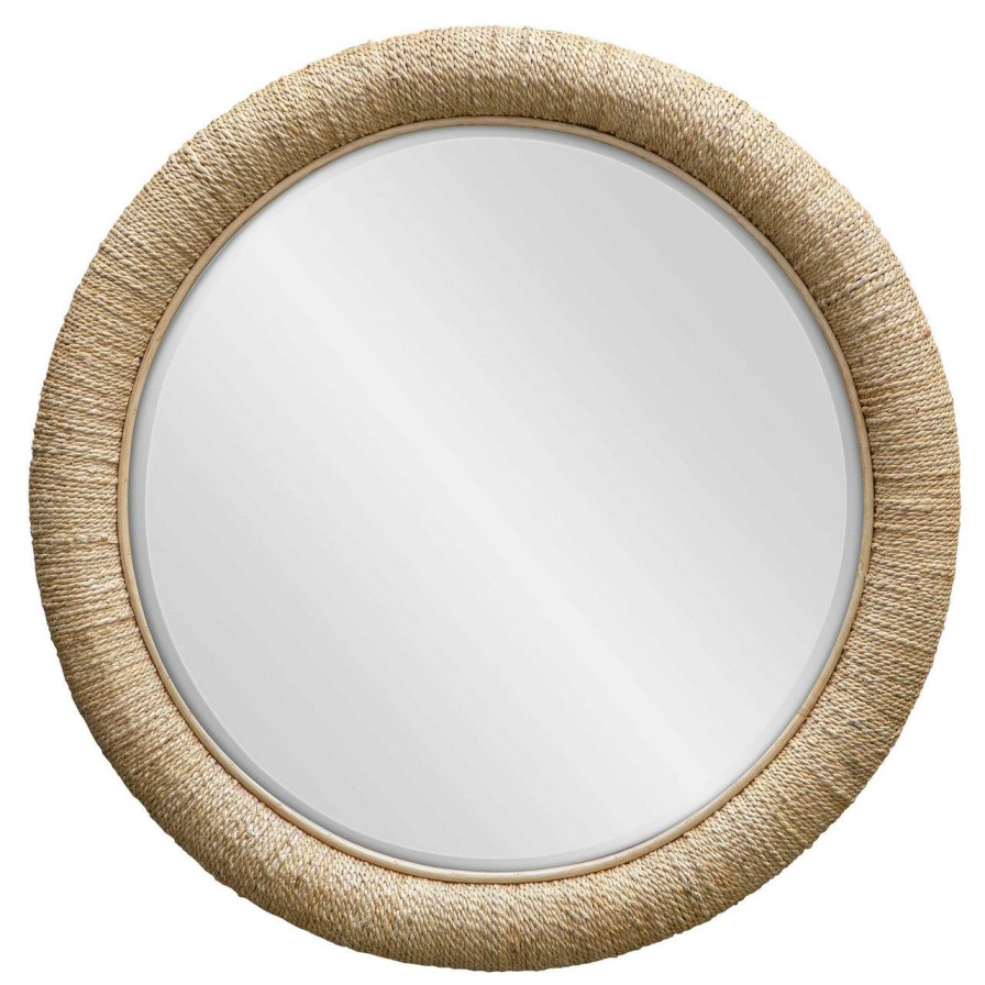 All Decor * | Mariner Natural Wrapped Round Mirror Outlet