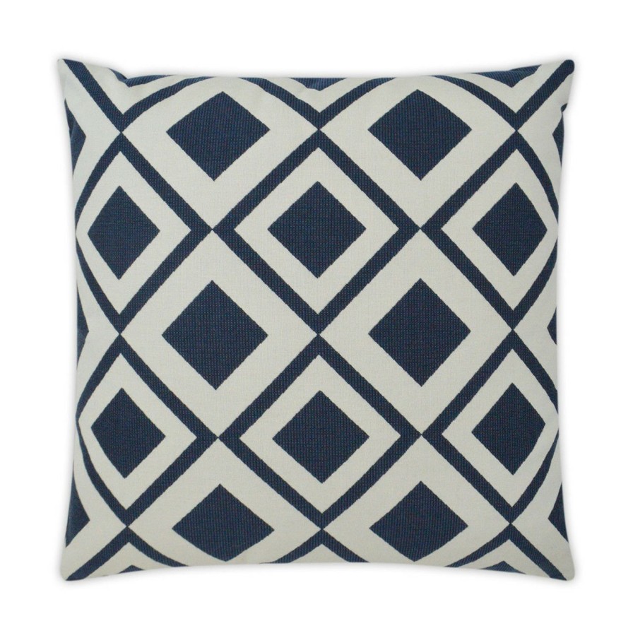 All Decor * | Savvy Navy Diamond 22 X 22 Lux Pillow Top Selling