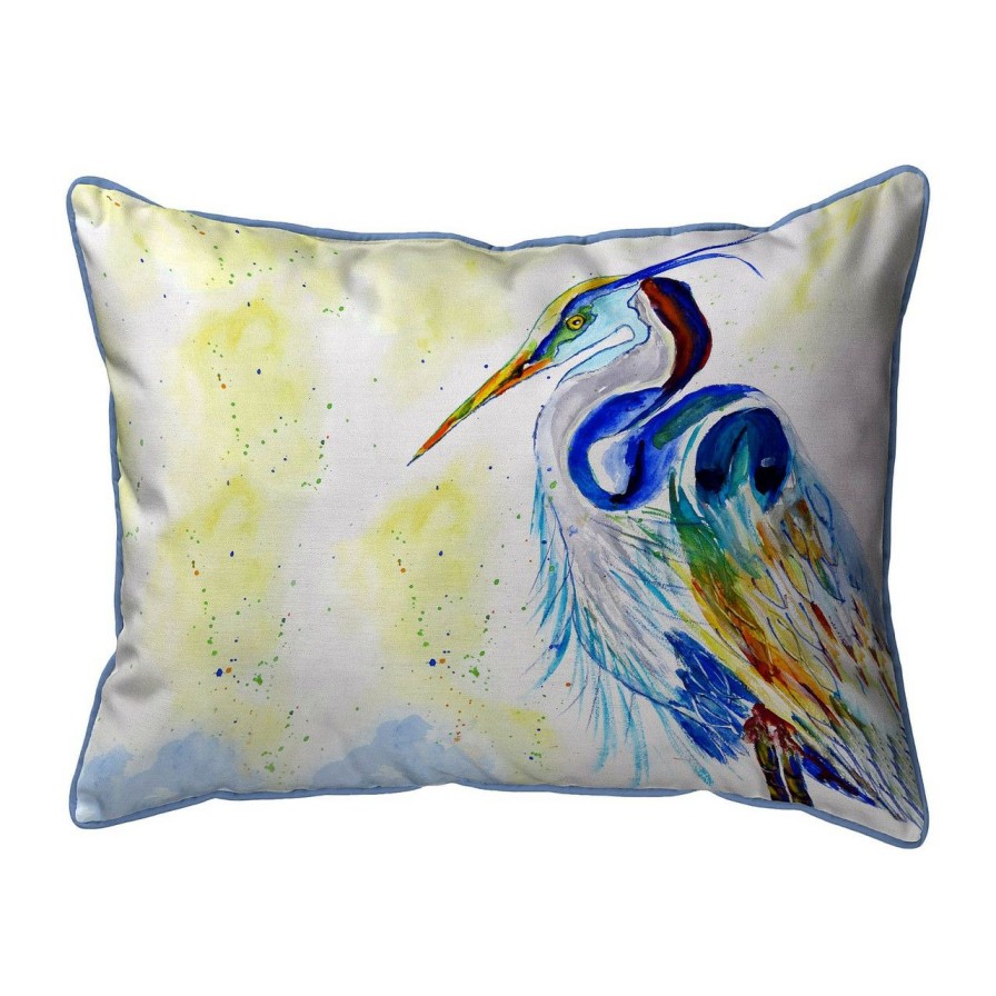 Outdoor * | Watercolor Blue Heron Pillow Good Quality