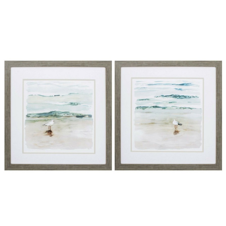 Mirrors & Art * | Seagull Cove Framed Art- Set Of 2 Large Choice