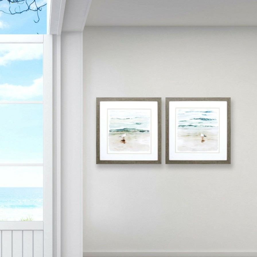 Mirrors & Art * | Seagull Cove Framed Art- Set Of 2 Large Choice