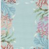 Rugs * | Aqua Blue Lagoon Hand-Hooked Area Rug Official