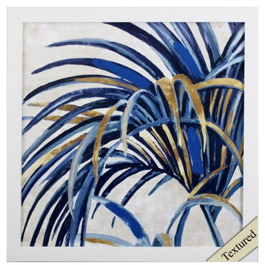 Mirrors & Art * | Coastal Blue Palm Ii Wall Art Fire Sale