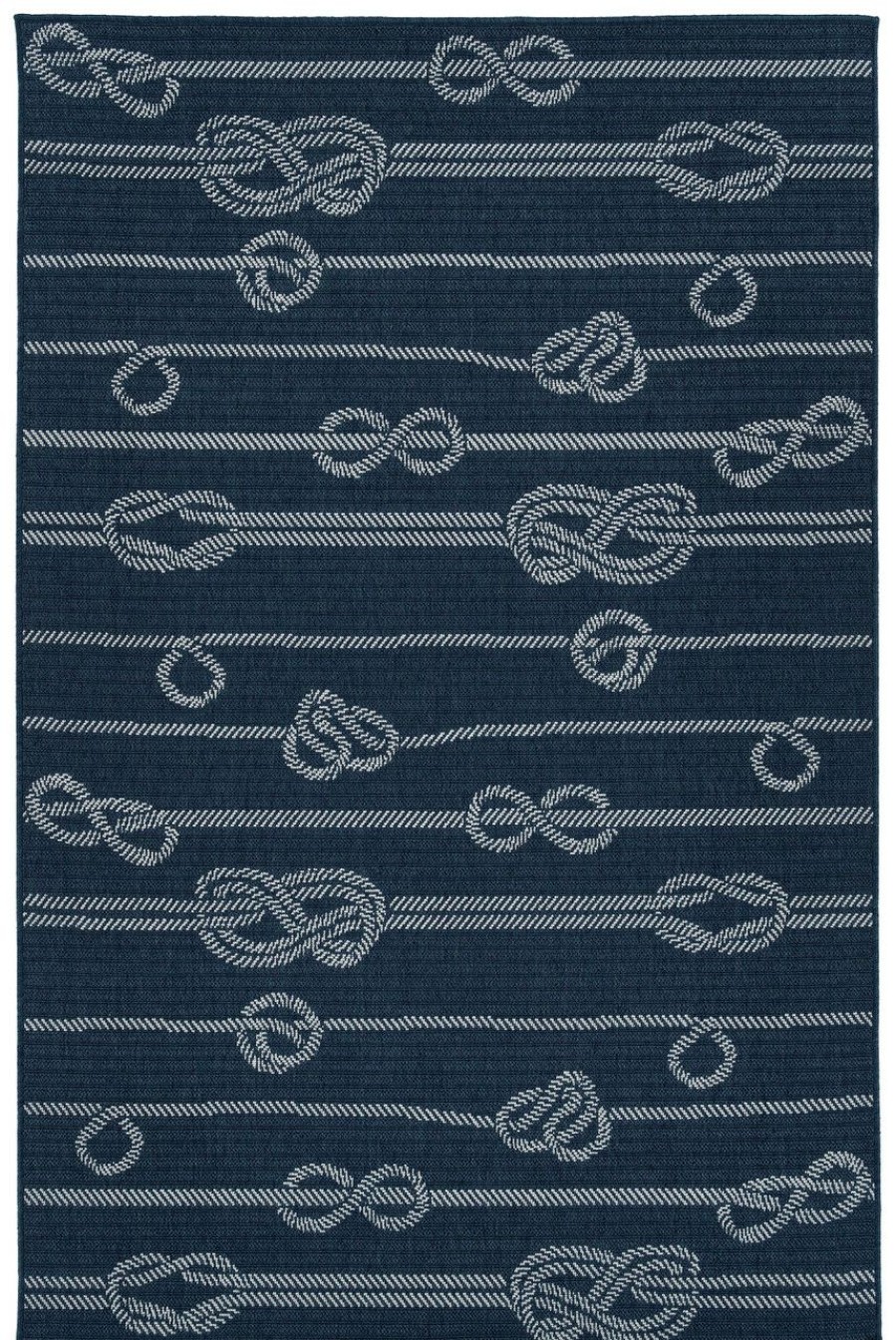 All Decor * | Navy Blue Tied Up In Knots Rug Official