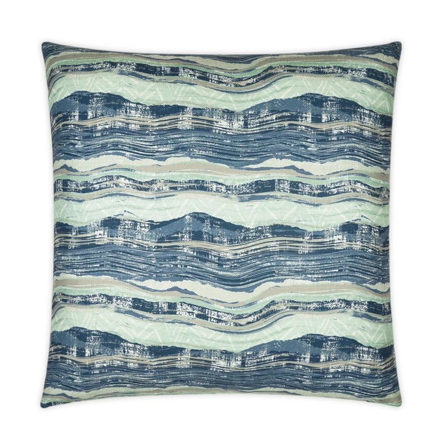 All Decor * | Oceans Highway Wave Stripe Pillow Wholesale