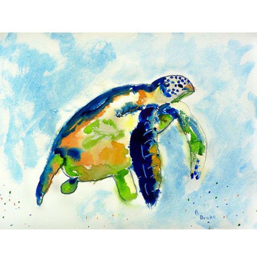 Rugs * | Island Blue Sea Turtle Floor Mat Outlet