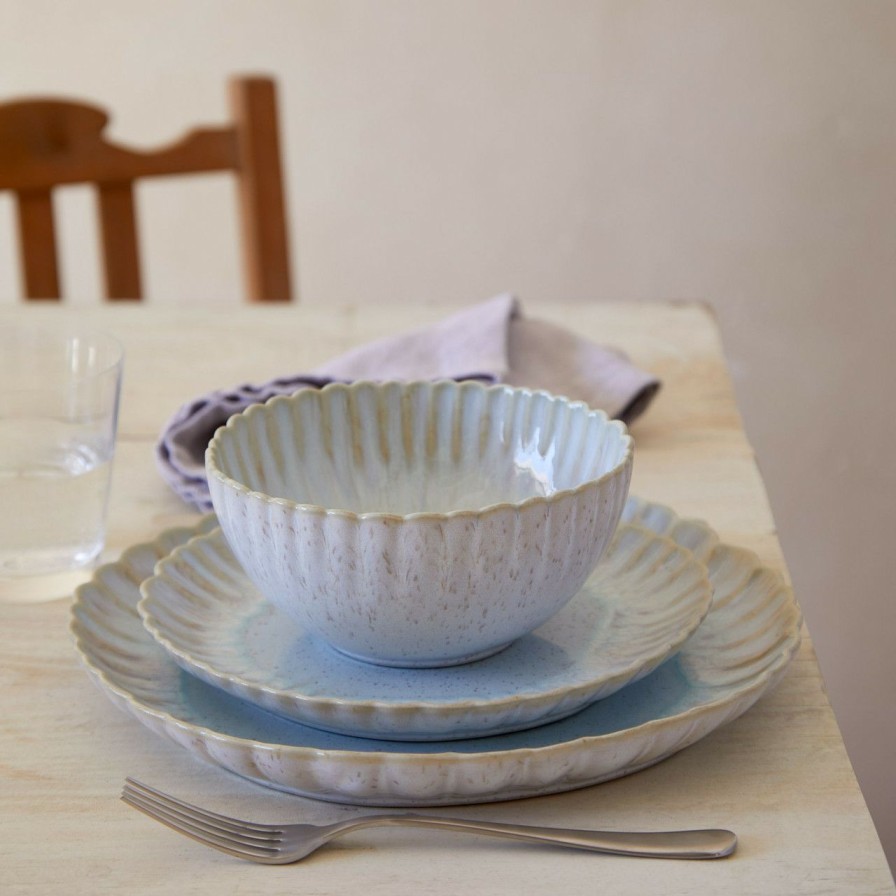 Tabletop * | Mallorca Sea Blue Salad Plates Outlet Sale