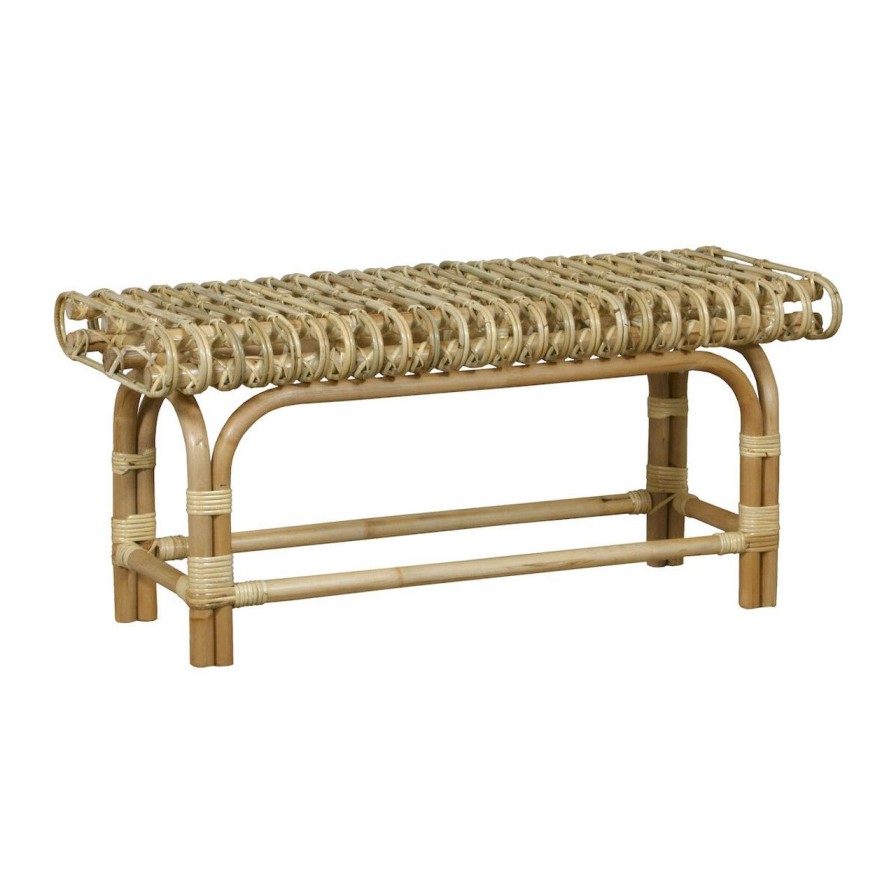 Furniture * | Rendra Rattan Wrapped Bench Fire Sale