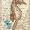 All Decor * | Coastal Collage Seahorse Wall Art Classical