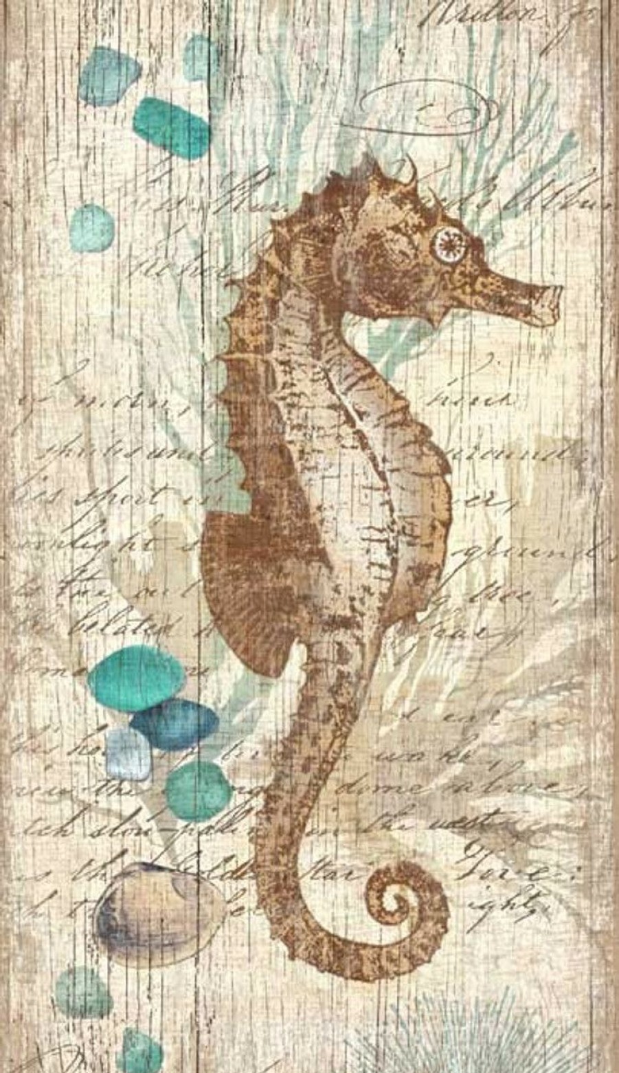 All Decor * | Coastal Collage Seahorse Wall Art Classical