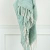 Bed & Bath * | Aqua Waves Casual Knit Fringed Throw Cheap Online