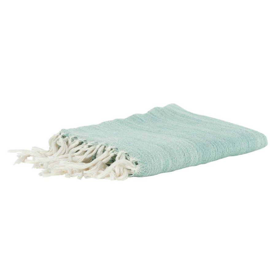 Bed & Bath * | Aqua Waves Casual Knit Fringed Throw Cheap Online