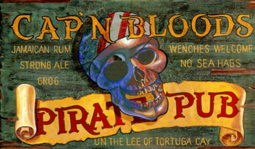 Mirrors & Art * | Pirate'S Pub Custom Sign Limit Offer